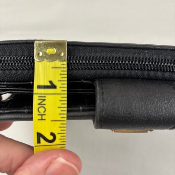 Stone Mountain Black Bonded Leather Wallet Checkbook Bifold Zip Around - Picture 11 of 11